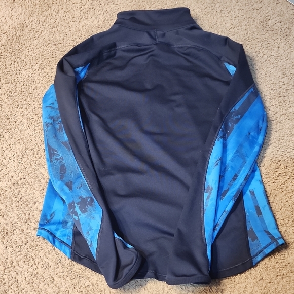 Under Armour Blue and Black Quarter-Zip Pullover - Picture 3 of 3